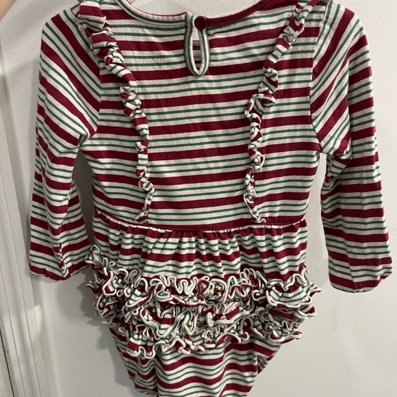 Striped Ruffle Baby Romper - Picture 2 of 6